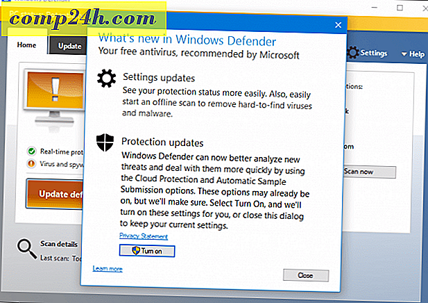 Tutorial: Bruke Windows Defender - Oppdater definisjoner og skann etter virus
