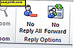 Sådan tilføjes ingen svar Alle og Nej Videresend til Outlook 2007 og Outlook 2010