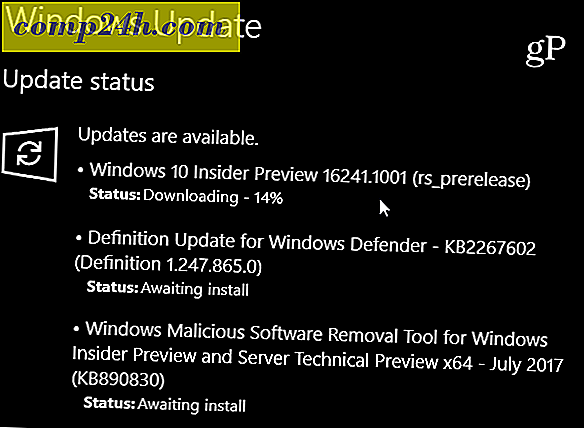 Windows 10 Insider Preview Build 16241 Şimdi Kullanılabilir
