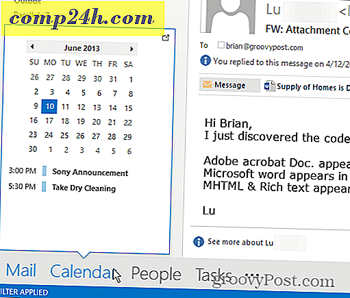 Outlook 2013 Tips: Kika på din kalender i Mail