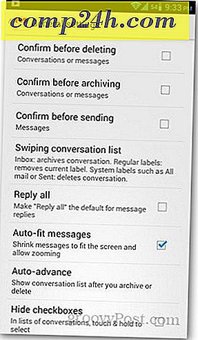 Gmail for Android: Aktivera Pinch to Zoom och Swipe