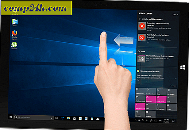 Arbetar i tablettläge i Windows 10 årsjubileumsuppdatering