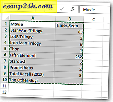Excel 2013 में स्थानांतरित करने के साथ पंक्तियों को पंक्तियों में कनवर्ट करें