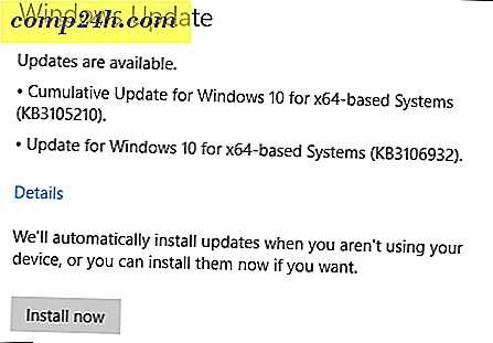 Nieuwe Windows 10-updates KB3105210 & KB3106932 nu beschikbaar