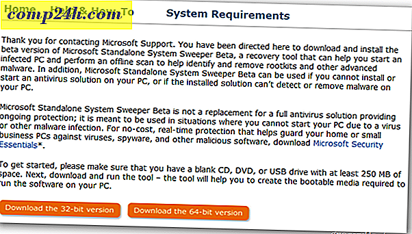 Microsoft Standalone System Sweeper er en Rootkit Analyzer for Windows