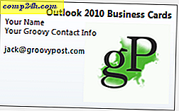 Sådan oprettes et visitkort signatur i Outlook 2010