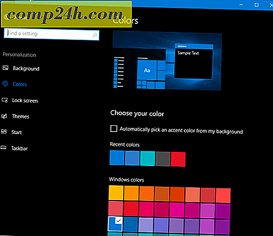 Slik endrer du farge og utseende i oppdatering av Windows 10-skapere
