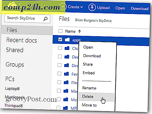 Sådan bruges papirkurven i Windows SkyDrive