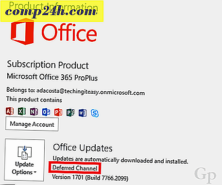 व्यवसाय के लिए Office 365 में Deferred से Current Channel तक कैसे स्विच करें