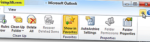 Outlook 2010: het lint verbergen