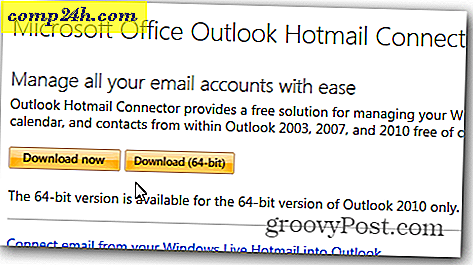 Tilføj en Outlook.com eller Hotmail-konto til Microsoft Outlook Brug Hotmail Connector