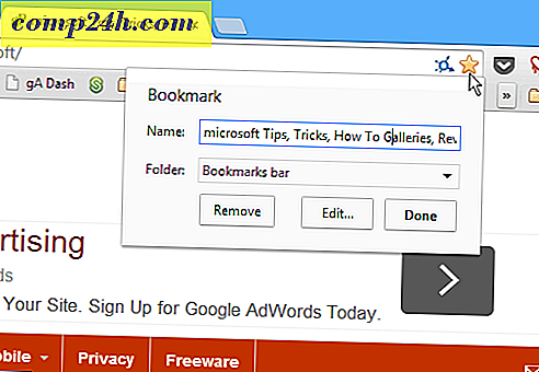Gør din browser bogmærke bar kun vise websted ikoner