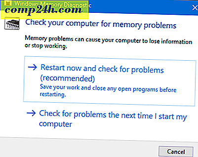 Kontrollera efter Windows 10 Fel med Memory Diagnostics Tool