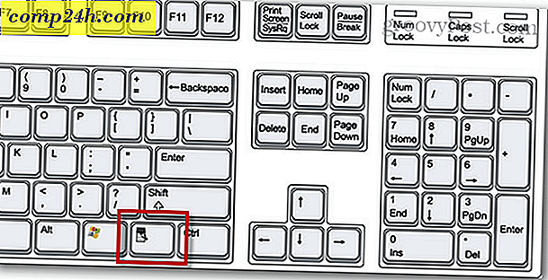 Hva er menytasten på tastaturet for?