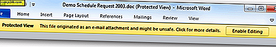 Outlook अटैचमेंट के लिए संरक्षित दृश्य अक्षम करें