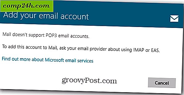 Slik bruker du POP-e-post med Windows 8 Mail ved hjelp av Outlook.com