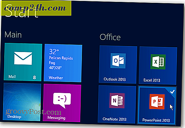 Napauta Windows 8: n aloitusnäytön kohteet työpöydälle