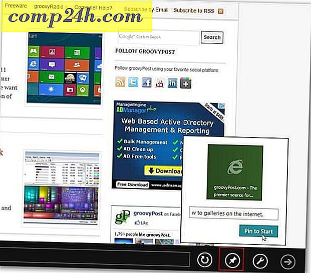 Windows 8: Przypnij ulubione strony internetowe do ekranu startowego Metro