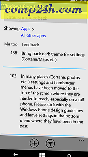 Skicka feedback på Windows 10 för telefoner på det enkla sättet