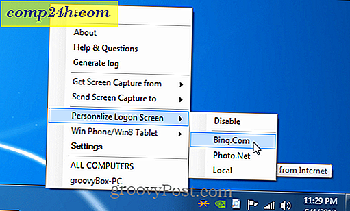 Tee Bing-kotisivun kirjautumisnäytön taustakuvaksi Windows 7: ssä