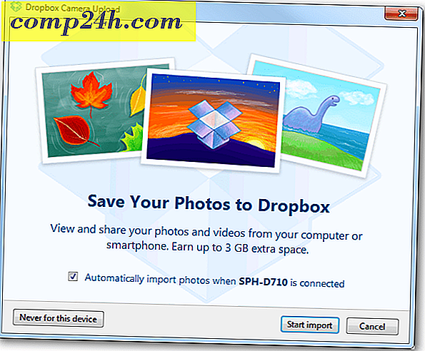 Slik deaktiverer du Dropbox Camera Auto Upload Prompt