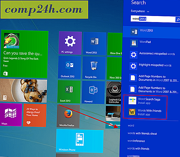 Web-tulosten poistaminen käytöstä Windows 8 -haku