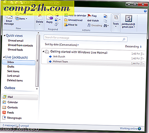 Sådan eksporteres Windows Live Mail til Outlook 2010