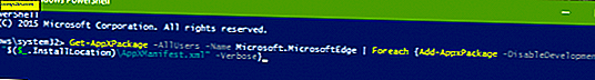 Så här återställer eller reparerar du Microsoft Edge Web Browser i Windows 10 1709 och senare