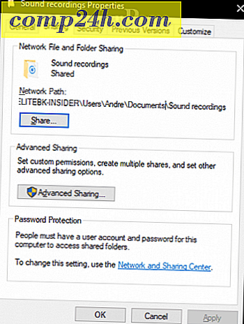 Slik deler du filer, lagring, skrivere og andre gjenstander i Windows 10