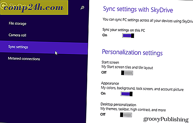 Ta bort synkroniserad data från SkyDrive i Windows 8.1