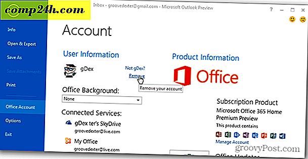 Jak się wylogować i zatrzymać synchronizację pakietu Office 2013