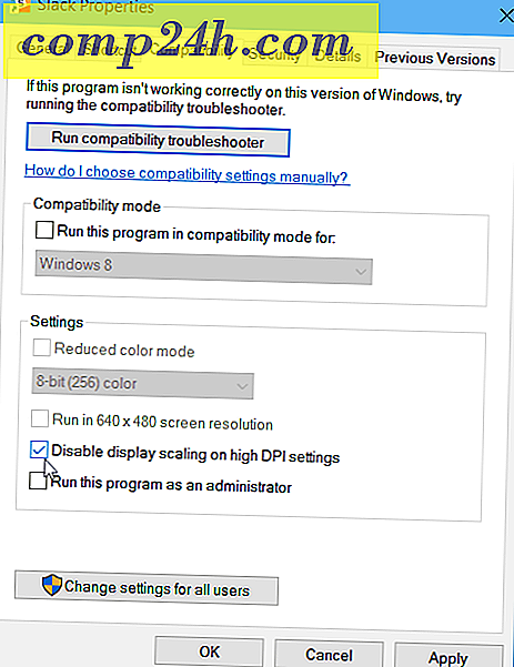 Fix Fuzzy Windows 10 Tekst på High Resolution Displays