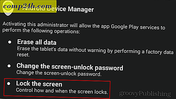 Android Enhedsadministrator tilføjer låseskærm og nulstil adgangskode
