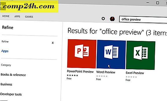 Voorbeeld van Microsoft Office Apps voor Windows 10 nu beschikbaar