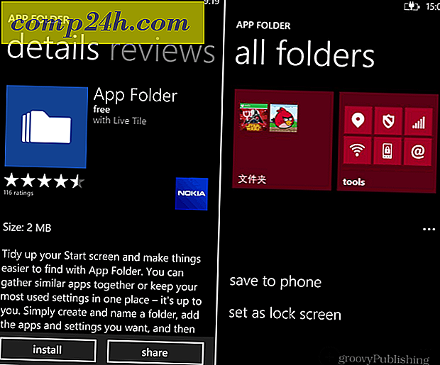Nokia Lumia Windows Phone 8: Skapa mappar för Apps