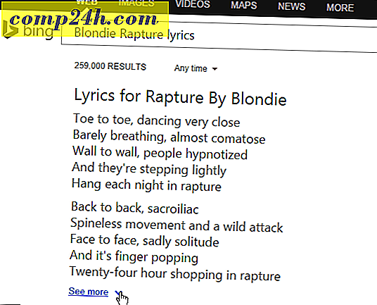 Microsoft Bing Now wyświetla pełne teksty piosenek