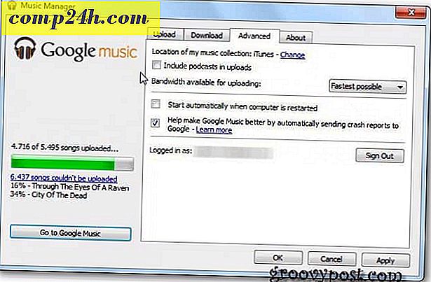 Google Music - szybka prezentacja zrzutu ekranu