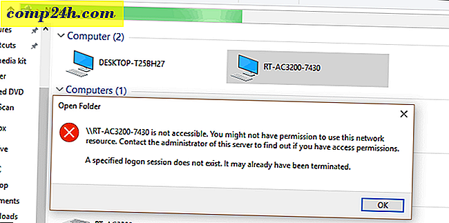Windows 10 Fix: SERVERNAME er ikke tilgængelig ... Der findes ikke en angivet logon-session.